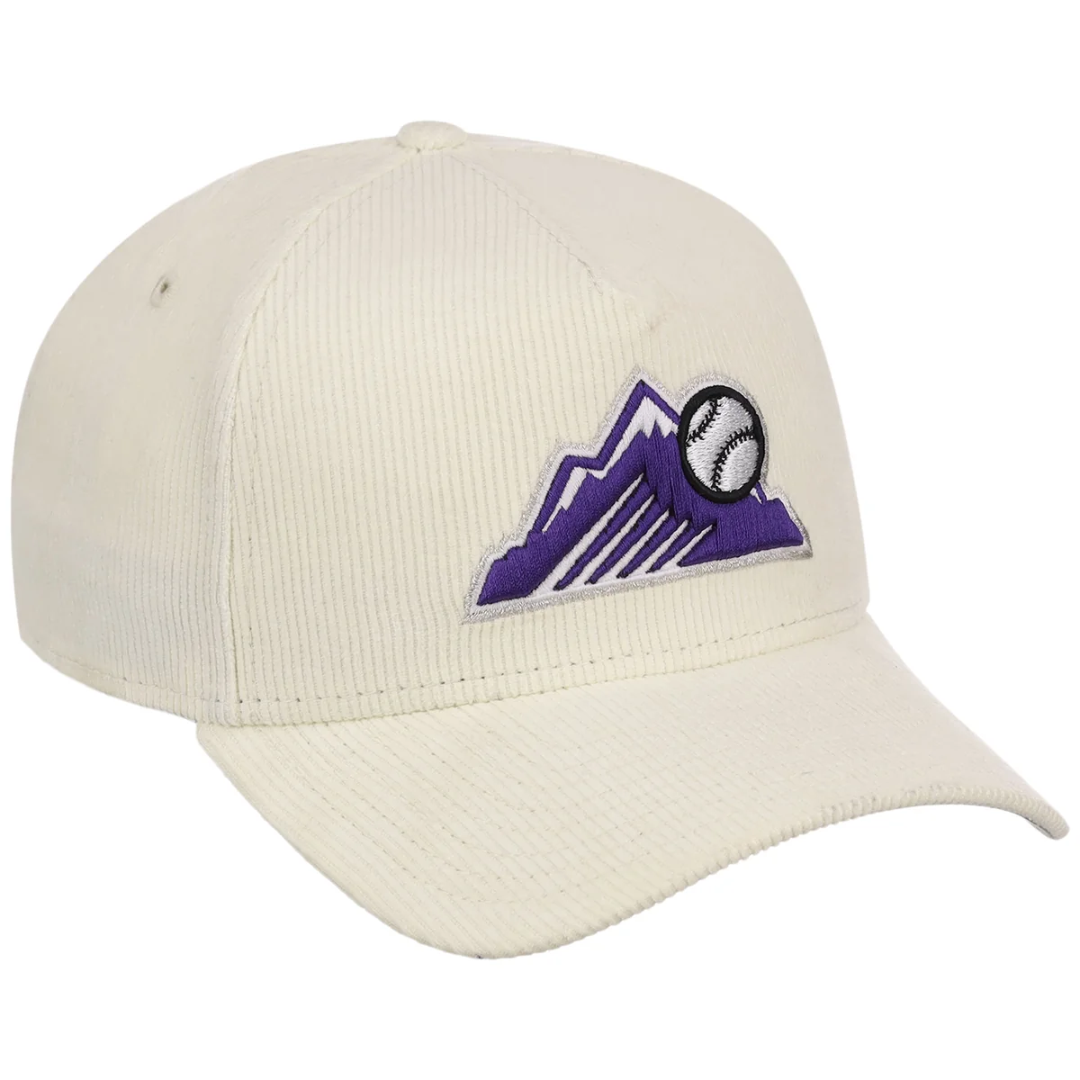 Colorado Rockies MLB Chrome Cord FASHION CORE New Era 9FORTY A-Frame front view