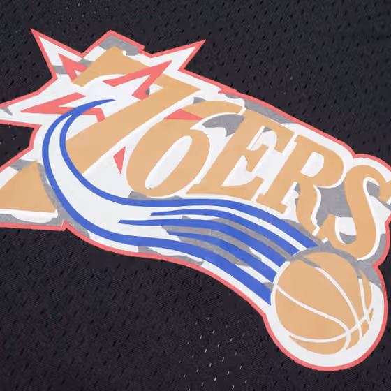 Philadelphia 76ers Mitchell & Ness Camo Reflective NBA Crew Mesh Jersey view 3