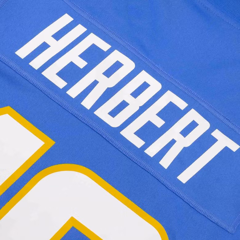 Justin Herbert #10 Los Angeles Chargers Nike Game NFL Jersey Powder Blue view 4