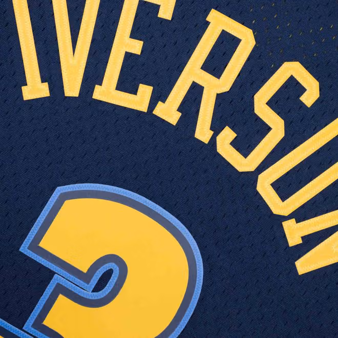 Allen Iverson #3 Denver Nuggets 2006-07 Mitchell & Ness Swingman NBA Jersey Navy view 6