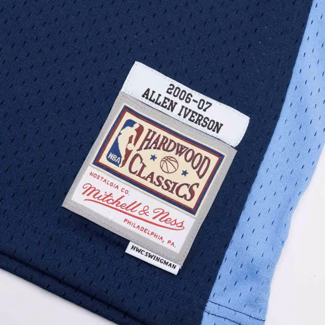 Allen Iverson #3 Denver Nuggets 2006-07 Mitchell & Ness Swingman NBA Jersey Navy view 3