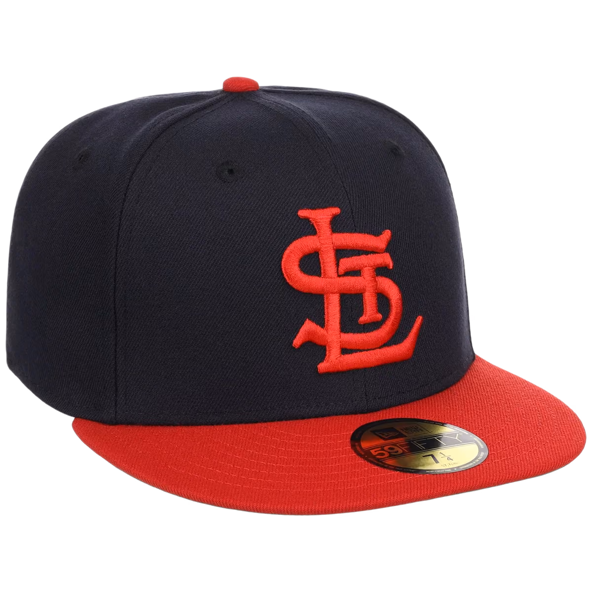 St. Louis Cardinals MLB Cooperstown Authentic Collection New Era 59FIFTY (Navy/Red) front view