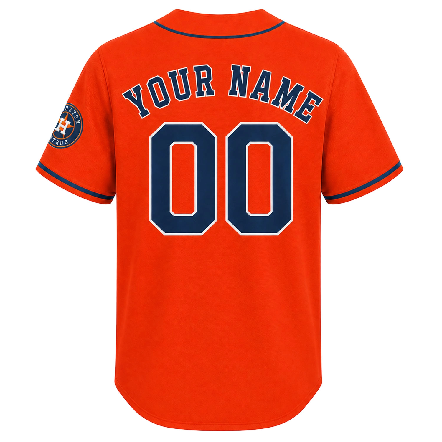 Houston Astros Custom Jersey Vibrant Orange Style