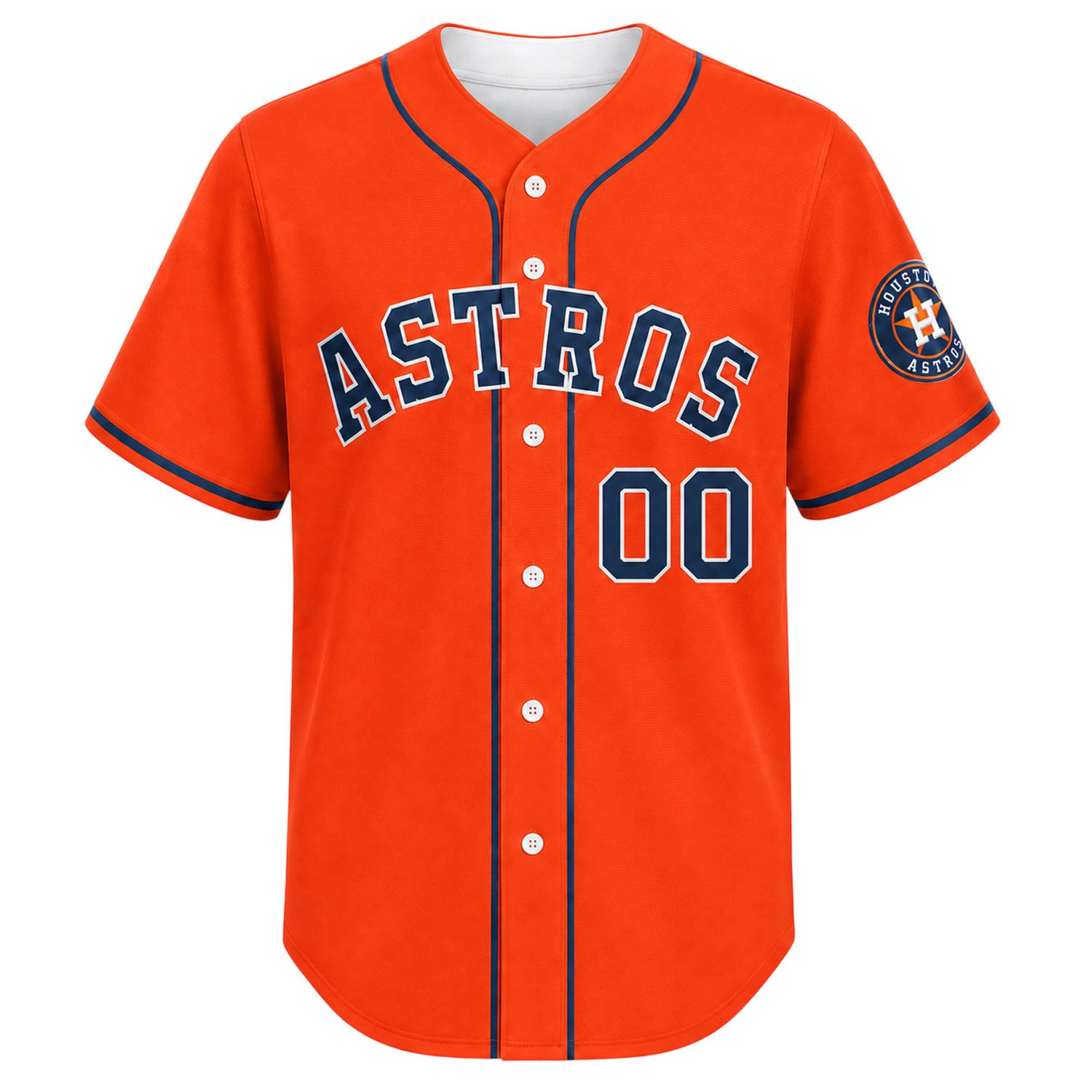 Houston Astros Custom Jersey Vibrant Orange Style