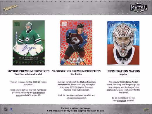 2020/21 Upper Deck Skybox Metal Universe Hockey Hobby Box NHL view 3