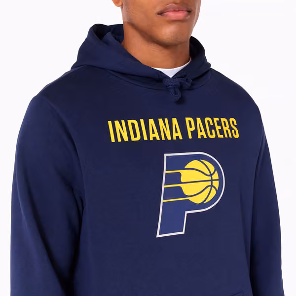 Indiana Pacers Team Logo Hoodie NBA Sweatshirt Navy view 6