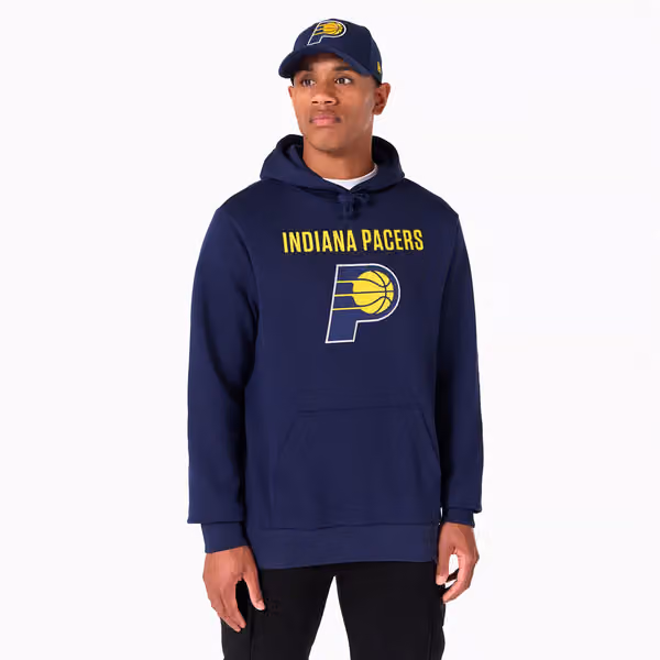 Indiana Pacers Team Logo Hoodie NBA Sweatshirt Navy view 1