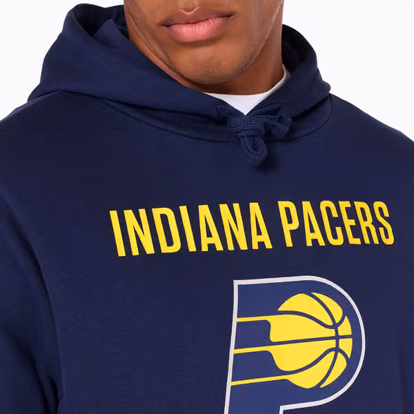 Indiana Pacers Team Logo Hoodie NBA Sweatshirt Navy view 3
