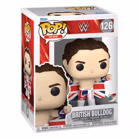 Funko POP! #126 British Bulldog Vinyl WWE Legends Figure view 1