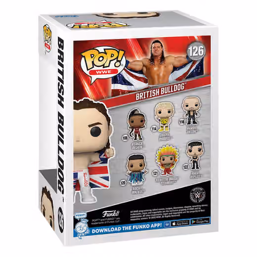 Funko POP! #126 British Bulldog Vinyl WWE Legends Figure view 2