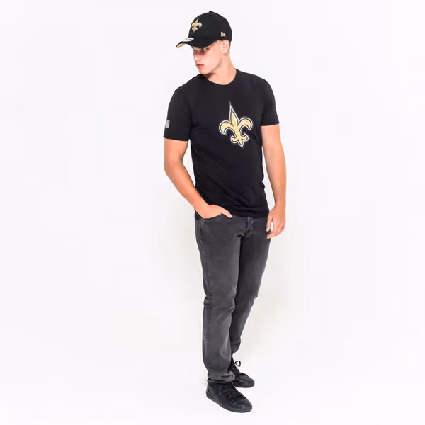 New Orleans Saints Team Logo New Era NFL T-Shirt Black view 5