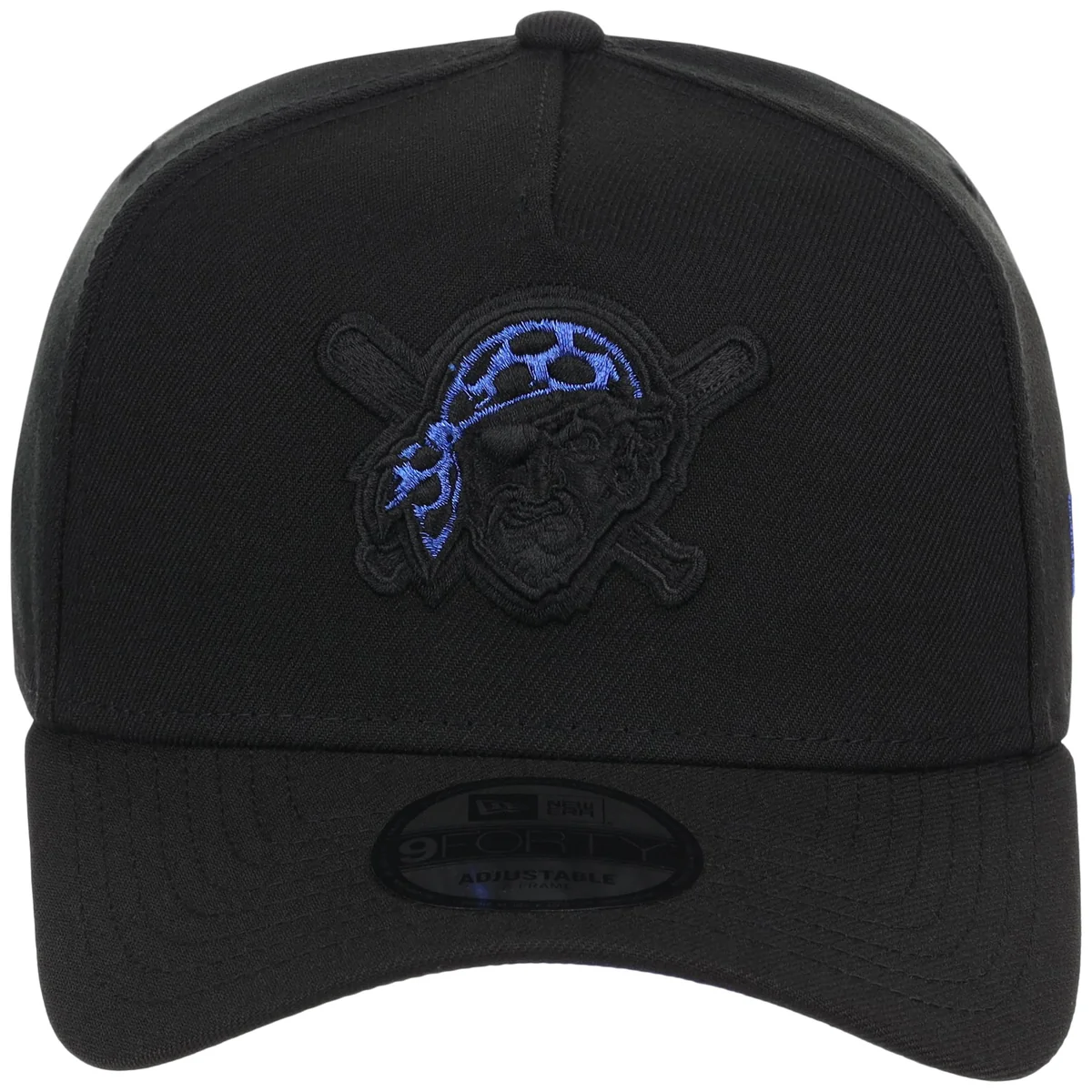 Pittsburgh Pirates MLB Black x Royal FASHION CORE New Era 9FORTY A-Frame detail view