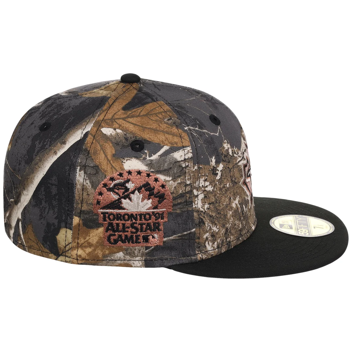 Toronto Blue Jays MLB Black Realtree 2-TONE Black & Copper New Era 59FIFTY detail view