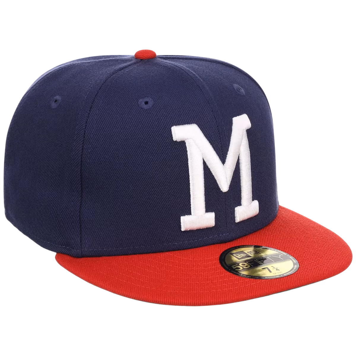 Milwaukee Brewers MLB Cooperstown Authentic Collection New Era 59FIFTY (Navy/Red) front view