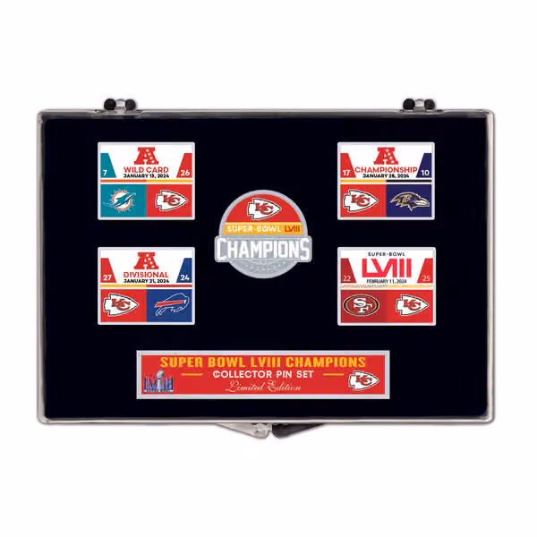 Kansas City Chiefs Super Bowl LVIII Champions Collector Pin Set view 1