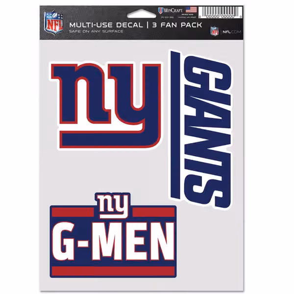 New York Giants Multi-Use NFL Decals Set (3 Pcs.) view 1