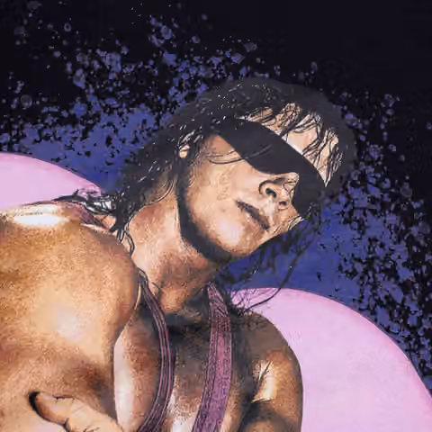 Bret The Hitman Hart Mitchell & Ness WWE Legend T-Shirt Black view 3