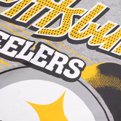 Pittsburgh Steelers Sport Classics Oversized NFL T-Shirt Gray view 3