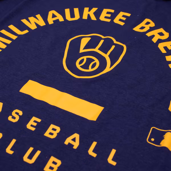 Milwaukee Brewers Early Work 2026 MLB Authentic Tri-Blend T-Shirt Navy view 3