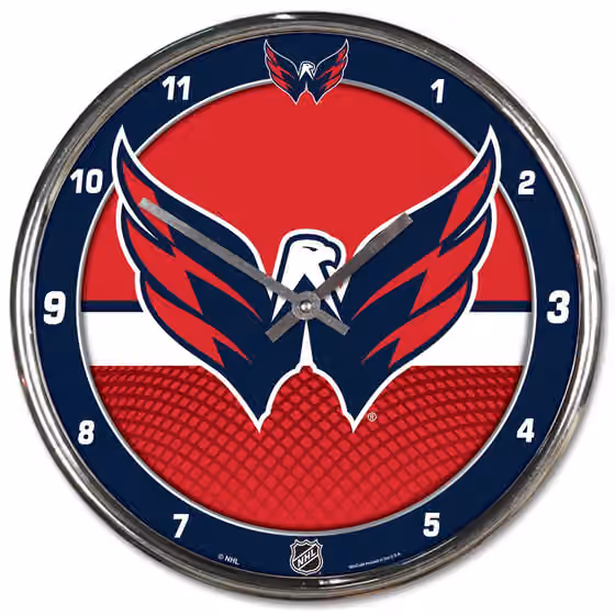 Washington Capitals Chrome NHL Wall Clock view 1