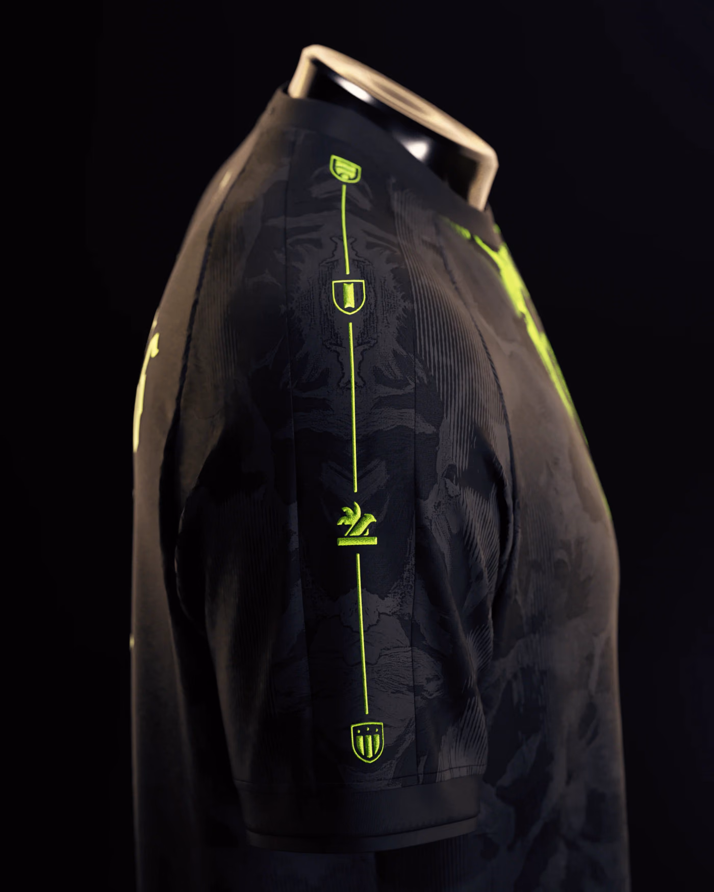 Jersevo Custom Personalized Spain 2026 Champions Jersey - Lime right sleeve detail
