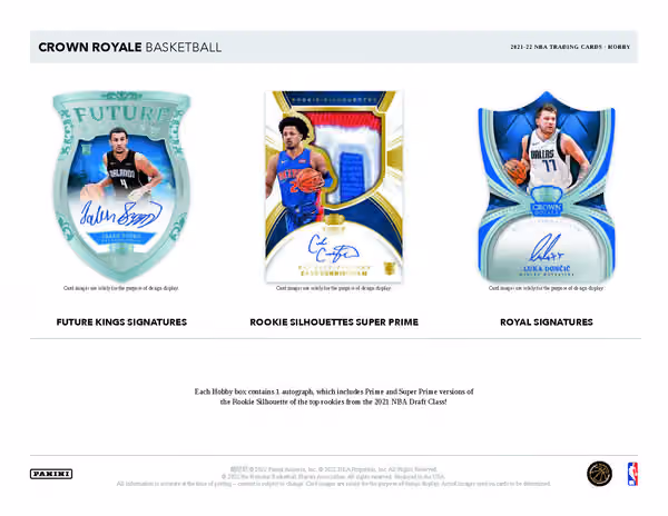 2021/22 Panini Crown Royale Basketball Hobby Box NBA view 2