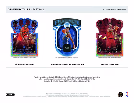 2021/22 Panini Crown Royale Basketball Hobby Box NBA view 3