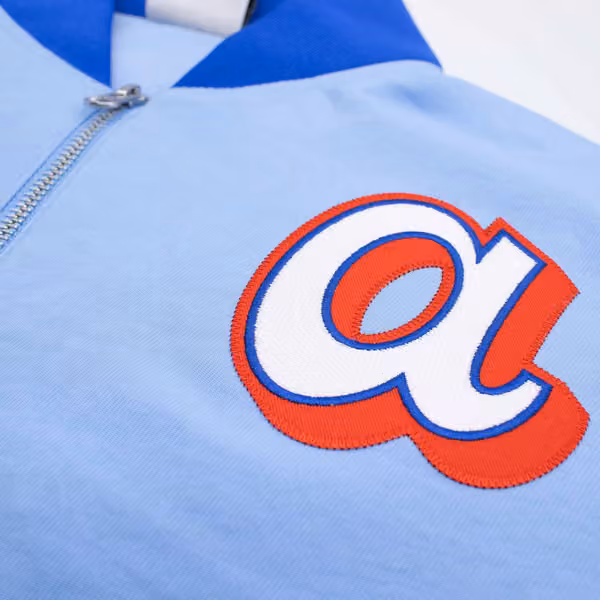 Atlanta Braves City Connect 2026 MLB Authentic Dugout Bomber Jacket Blue view 4