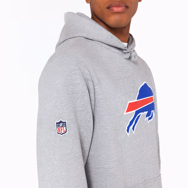 Buffalo Bills Logo Hoodie NFL Sweatshirt Grey view 3