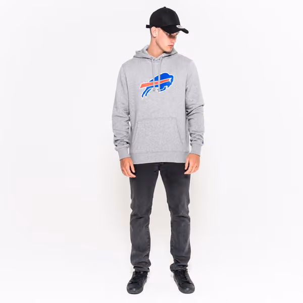 Buffalo Bills Logo Hoodie NFL Sweatshirt Grey view 5