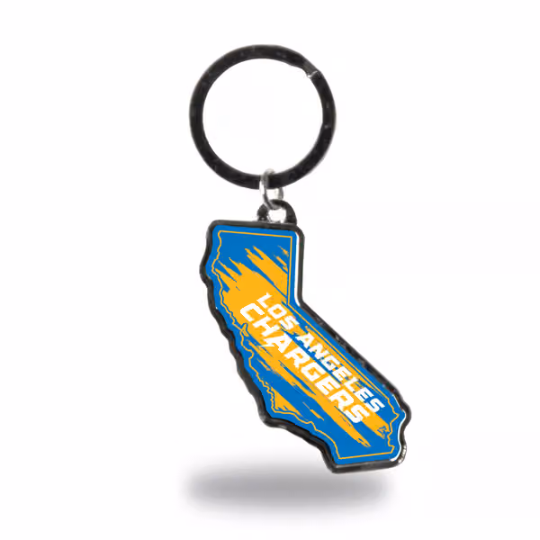 Los Angeles Chargers State Shaped NFL Key Ring view 1