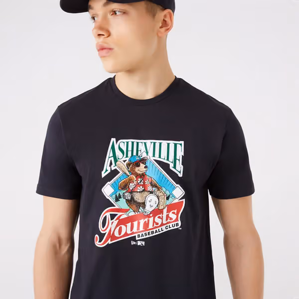 Asheville Tourists Heritage New Era MiLB Baseball T-Shirt Black view 4