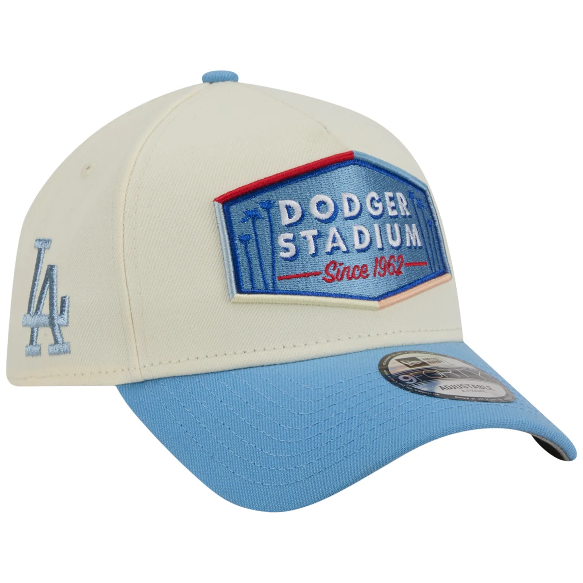 Los Angeles Dodgers Los Angeles Crown the City - Stadium - Chrome/Sky New Era 9FORTY front view