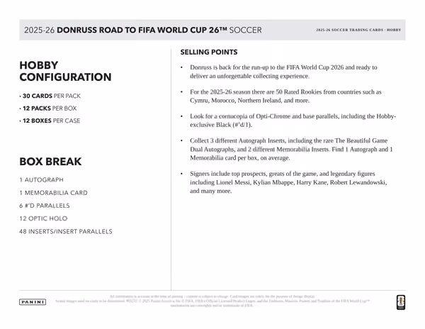 2025/26 Panini Noir Road to FIFA World Cup Football Hobby Box view 7