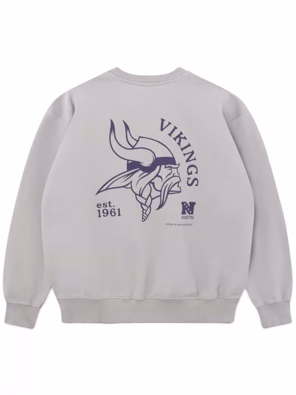 Minnesota Vikings L&L '96 Classics NFL Crew Sweater Gray view 1