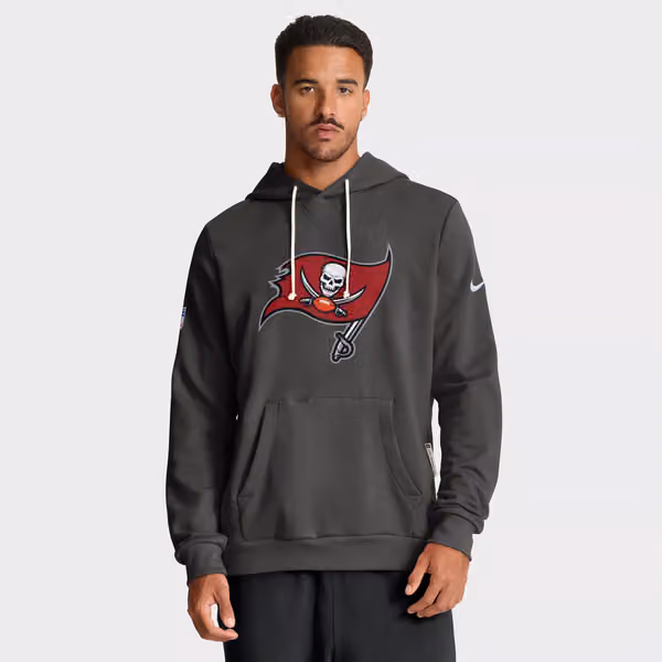 Tampa Bay Buccaneers 2025 NFL Sideline Standard Issue Hoodie Pewter view 2