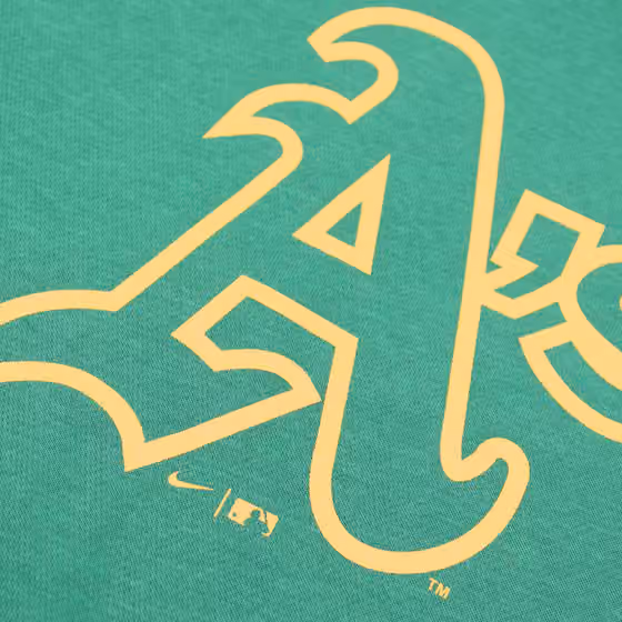 Oakland Athletics Cooperstown Logo Nike Club Fleece MLB Hoodie Green view 3