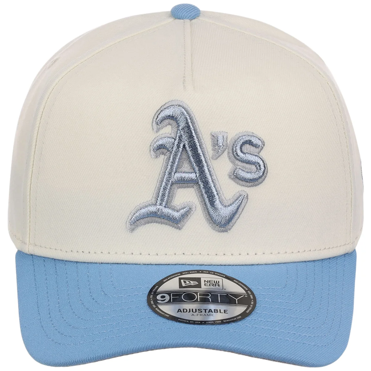 Oakland Athletics MLB Chrome x Sky FASHION CORE New Era 9FORTY A-Frame detail view
