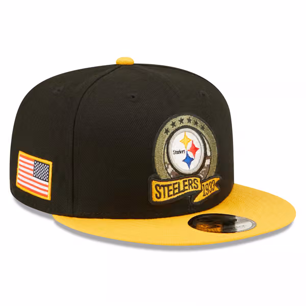 Pittsburgh Steelers 2022 NFL On-Field Salute to Service New Era 9FIFTY Snapback Cap product photo