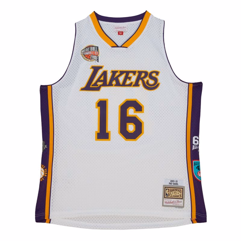 Pau Gasol #16 Los Angeles Lakers HOF 2001-19 Mitchell & Ness Swingman NBA Jersey view 1