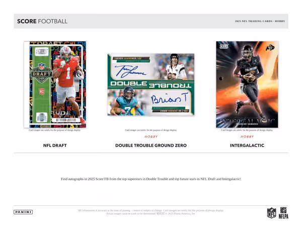 2025 Panini Score Football NFL Hobby Box view 5