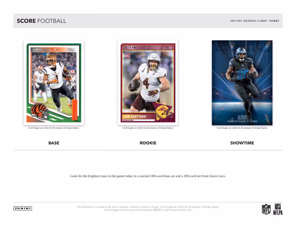2025 Panini Score Football NFL Hobby Box view 3