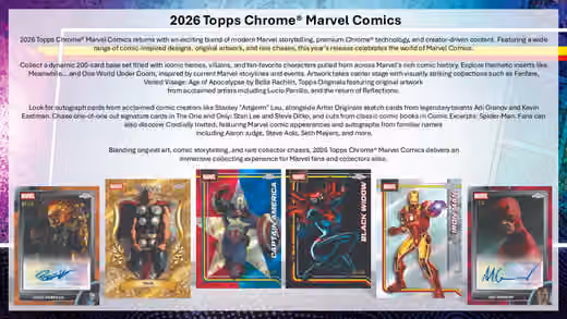 2026 topps Marvel Comics Chrome Hobby Pack view 3