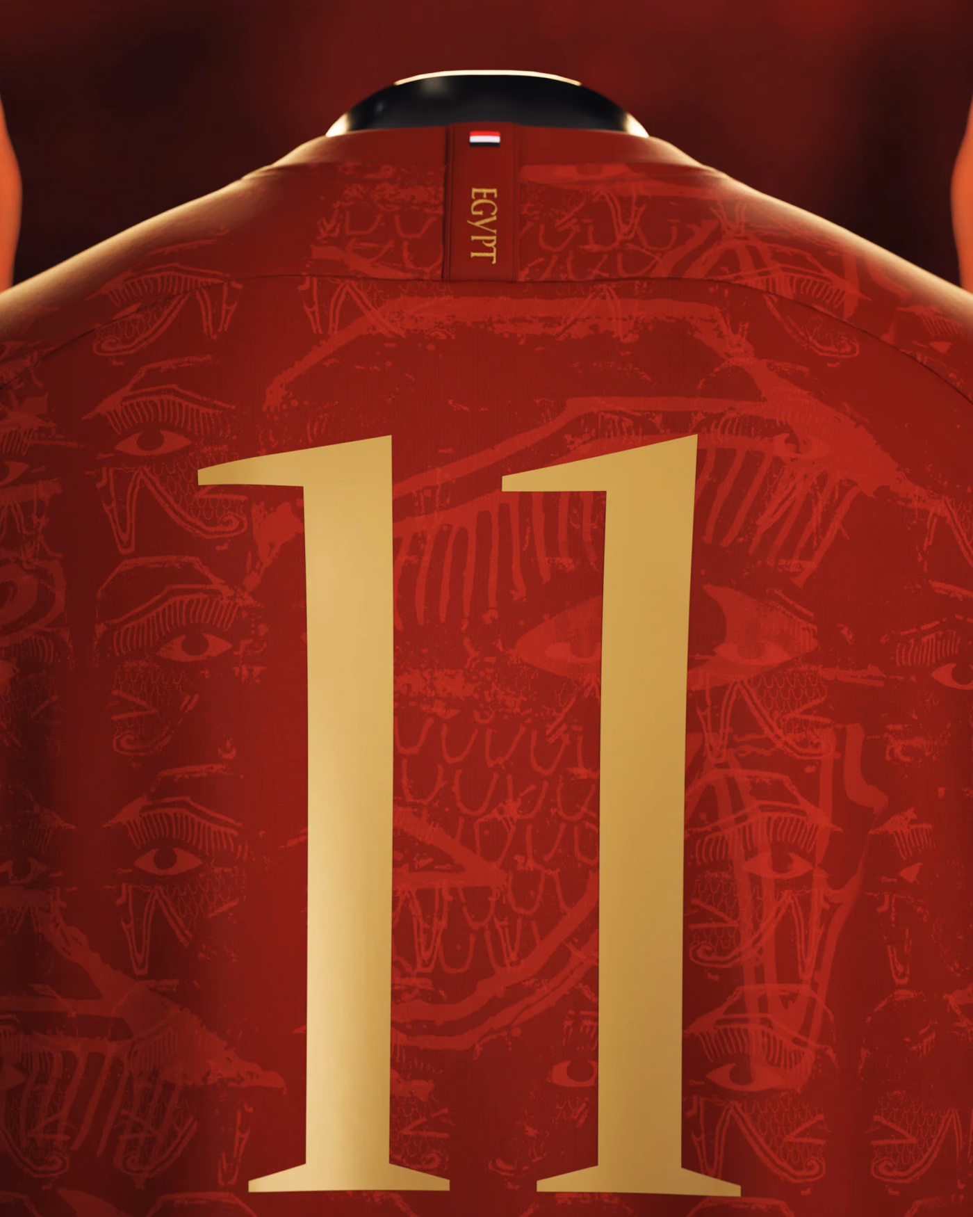 Jersevo Custom Personalized Egyptian King Jersey (Away Edition) back view
