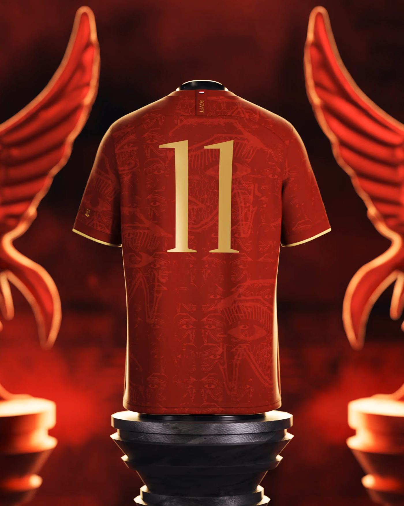 Jersevo Custom Personalized Egyptian King Jersey (Away Edition) back view