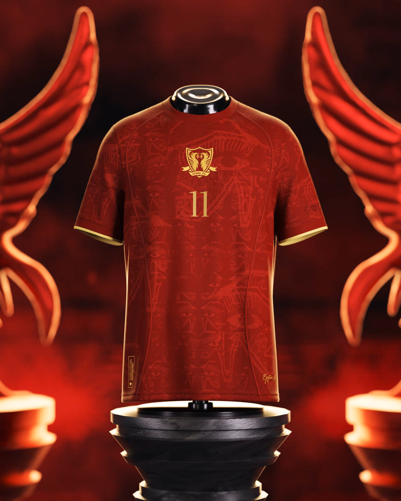 Jersevo Custom Personalized Egyptian King Jersey (Away Edition) front view