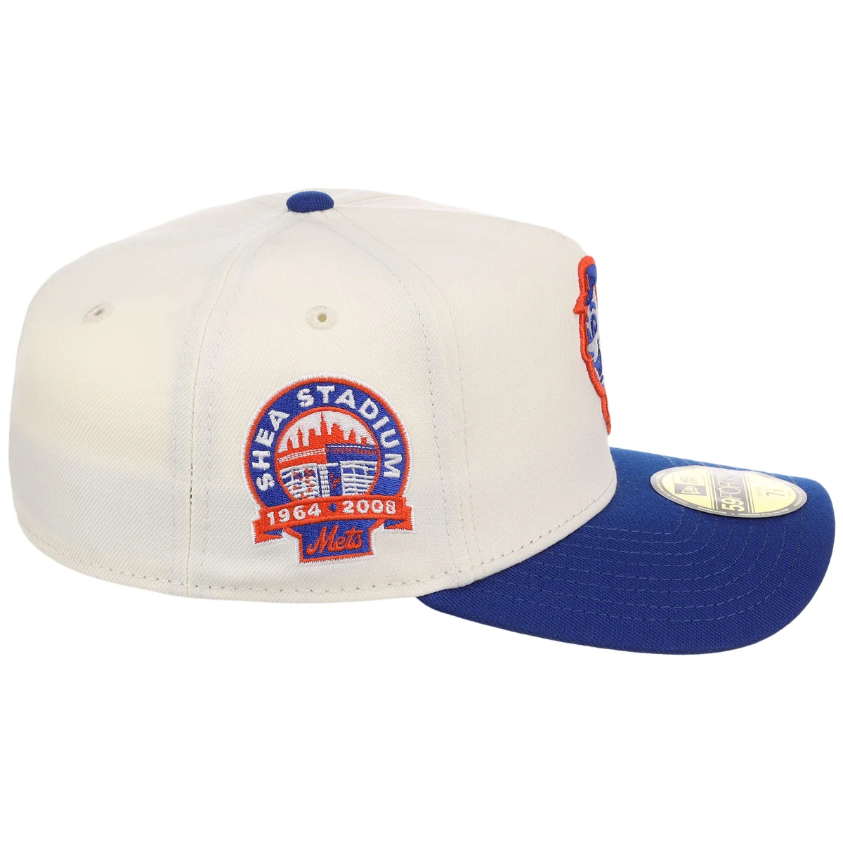 New York Mets MLB Heritage Chrome New Era 59FORTY detail view