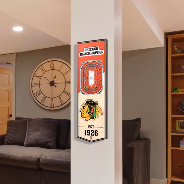 Chicago Blackhawks 3D Stadium NHL Banner view 6
