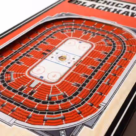 Chicago Blackhawks 3D Stadium NHL Banner view 2