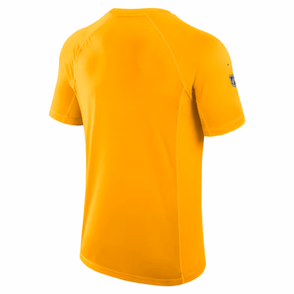 Boston Bruins 2024/25 Authentic Pro Rink Tech NHL T-Shirt Yellow view 2